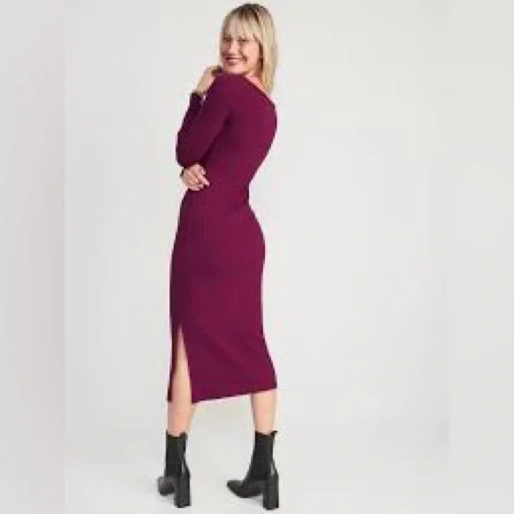 white christmas dresses Old Navy Maternity V-neck Knit Black Dress – Bellies to Bellies main image 0